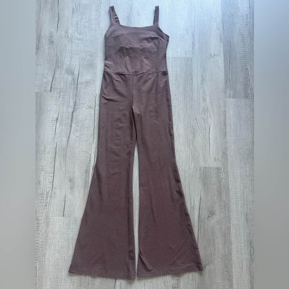 Beyond Yoga Hit The Scene Spacedye Flare Jumpsuit Sz Medium